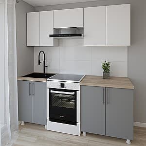 Кухня Smartex K1 200 см Белый / Графит