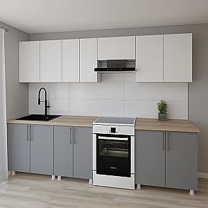 Кухня Smartex K1 280 см Белый / Графит