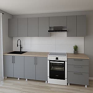 Bucatarie Smartex K2 280 cm Grafit