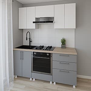Кухня Smartex K4 180 см Белый / Графит