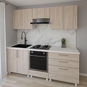 Bucatarie Smartex K4 220 cm Stejar Deschis