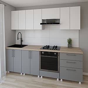 Кухня Smartex K4 240 см Белый / Графит