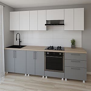 Кухня Smartex K4 260 см Белый / Графит