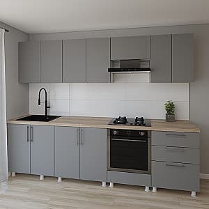 Bucatarie Smartex K4 280 cm Grafit