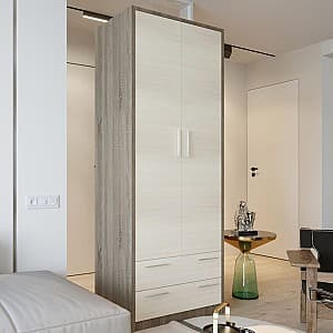 Шкаф PS П-82 (2 ящ.) Трюфель / Шамони Светлый