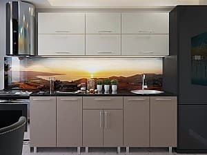 Bucatarie PS Modern (High Gloss) 1.8m Bianco Matt/Cappuccino