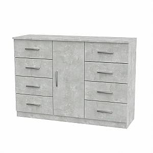 Comoda KompaniT 8+1 Atelie Deschis (Gri)