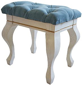 Banchetă Viitorul Mică Alb cu patina Aurie  / Albastru