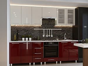 Bucatarie PS Iulia 2.6m Bordo/Cream