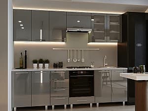 Кухня PS Юля (High Gloss) 2.6 м Anthracite