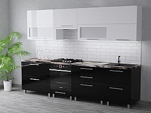 Кухня PS Blum (High Gloss) 2.8 m White/Black