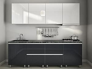 Bucatarie PS Gola-2 2.4 m High Gloss Black
