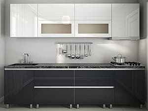 Bucatarie PS Gola-5 2.8 m High Gloss Black