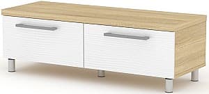 Comoda TV KompaniT MG-2 Tv-2 Stejar Sonoma Combi / (Alb)