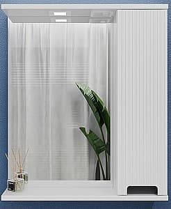 Шкаф пенал Bayro Positano 700x750 правый Матовый белый