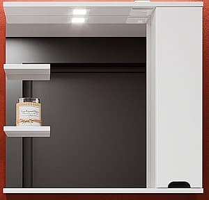 Шкаф пенал Bayro Etna 800x750 правый Матовый белый