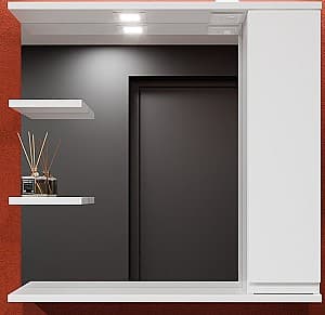 Шкаф пенал Bayro Studio 800x750 правый Матовый белый