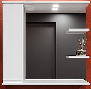 Шкаф пенал Bayro Studio 800x750 левый Матовый белый