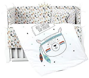 Lenjerie de pat pentru copii PernaMea Baby Forest Blue (8 piese)