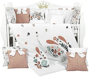 Lenjerie de pat pentru copii PernaMea Premium Elefant (8 piese)