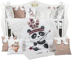 Lenjerie de pat pentru copii PernaMea Premium Panda (8 piese)