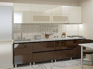 Кухня PS Gola-5 2.8 m High Gloss Brown