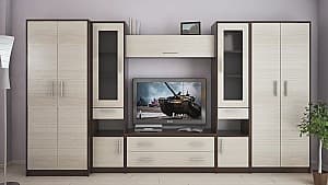 Стенка PS Омега L 3.7 м Венге/Шамони светлый