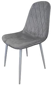 Стул Kroll DC2-006 Velur Light Grey(Серый)/White(Белый)