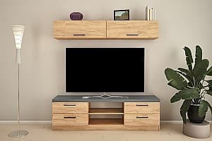 Living PS Z-2 (TV-1.8 m) 1.8 m Stejar Auriu / Grafit Gri