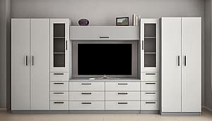 Стенка PS Алина Макси У (ТВ-1.5 м) 3.9 м Серый / Светло Серый