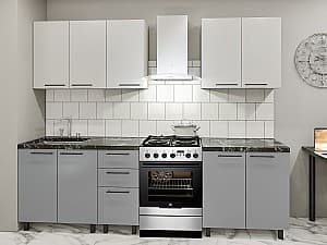 Кухня PS Лена 2 м (серия Y) Светло Серый / Серый