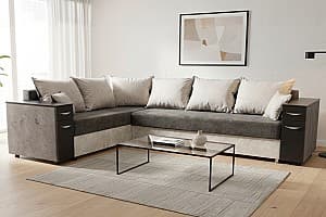 Угловой диван Elegant Style B2 Long (265x200) Коричневый/Бежевый