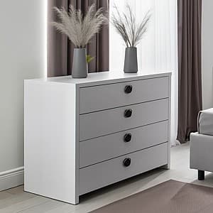 Comoda Ambianta Cristal Alb