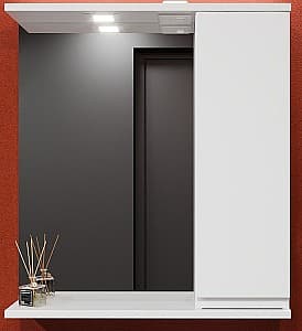 Шкаф пенал Bayro Studio 600x750 правый Матовый белый