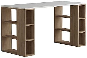 Офисный стол Trendy Colmar Белый/Дуб (Бежевый)