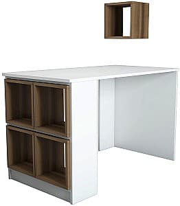 Офисный стол Trendy Коробка Белый/Орех (Коричневый)
