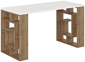 Masa de birou Trendy Labirint Stejar Inchis (Maro)/Alb