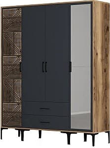 Шкаф Trendy Kumsal PTR Орех / Антрацит