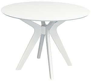 Masa Evelin Raffles Round White (Alb)