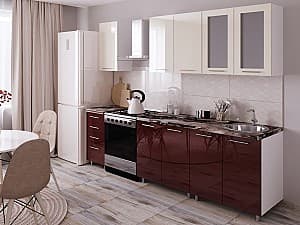 Кухня PS  Лена 1.8 м Bordo/Cream