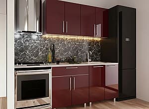 Bucatarie PS Mini (High Gloss) 1.6 m Bordo