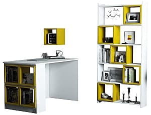 Офисный стол Trendy Коробка Белый/Желтый