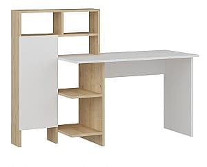 Masa de birou Trendy Bugra Alb/Stejar (Bej)