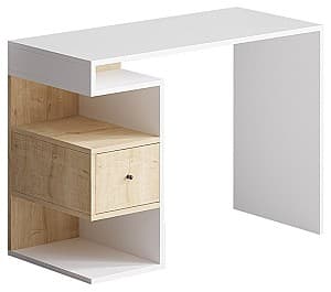 Masa de birou Trendy Tempus Dec0140 Alb/Stejar (Bej)