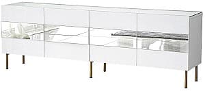 Тумба под ТВ Trendy Leon Белый/Золотой