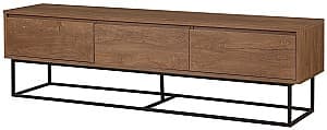 Тумба под ТВ Trendy Milo 180 Орех (Коричневый)/Черный