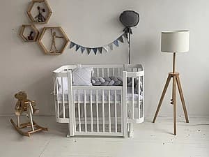 Кроватка Kuzea Miya White на маятнике