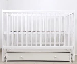 Patuc Kuzea Sofia Alb cu sertar pe balansoar