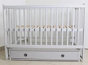 Кроватка Kuzea София Серый на маятнике с ящиком