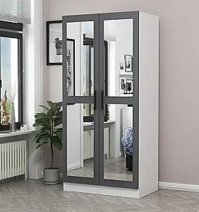 Шкаф Trendy Kale Зеркало Белый Антрацит 190